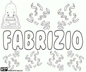 Coloriage Fabrizio, nom italien