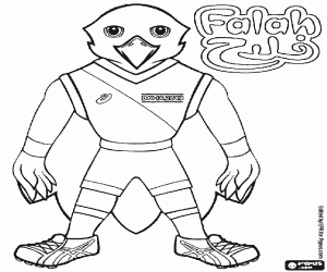 Coloriage Falah, mascotte de Doha 2019