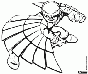 Coloriage Falcon, un personnage de Super Hero Squad