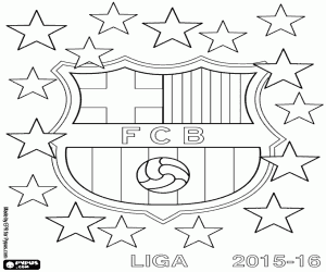 Coloriage FC Barcelone, champion en 2015-2016