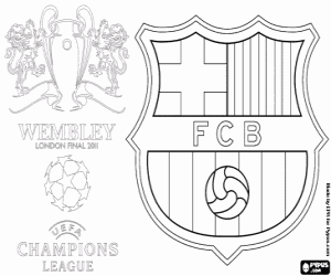 Coloriage FC Barcelone, Champions 2011
