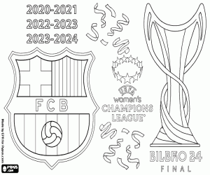 Coloriage FC Barcelone, Ligue des Champions 2023-2024