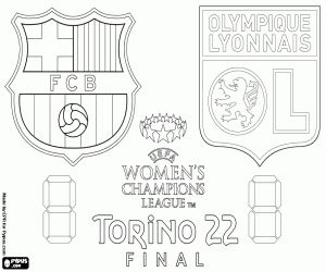 Coloriage FC Barcelone vs Olympique Lyon, finale