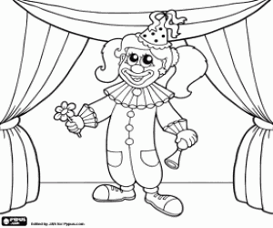 Coloriage Femme clown