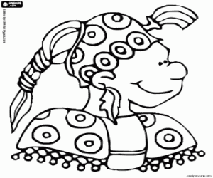 Coloriage Femme de l'ancien Empire Maya