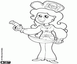 Coloriage Femme pirate