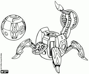 Coloriage Fencer, une sphère de Bakugan