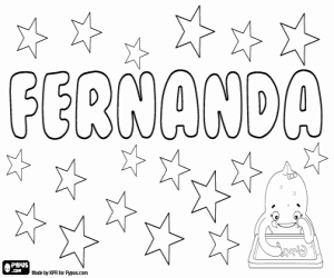 Coloriage Fernanda, nome feminino