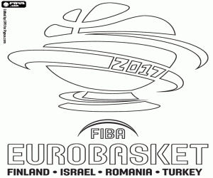 Coloriage FIBA EuroBasket 2017, le logo