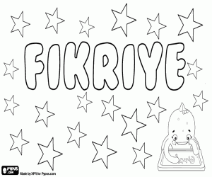 Coloriage Fikriye, nom turc pour fille