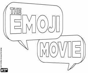 Coloriage Le film de Emoji, le logo original