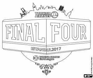 Coloriage Final Four Euro League Istanbul 2017, logo