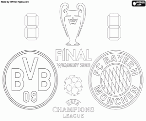 Coloriage Finale Champions League 2012-2013