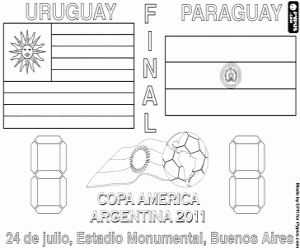 Coloriage Finale Copa America Argentina 2011