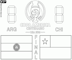 Coloriage Finale Copa America Centenario 2016