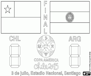 Coloriage Finale Copa America Chili 2015