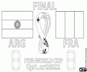 Coloriage Finale Coupe du Monde FIFA, Qatar 2022