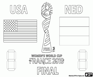 Coloriage Finale Coupe du monde féminine France 2019