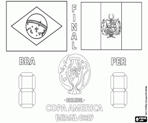 Coloriage Finale de la Copa America Brasil 2019