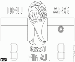 Coloriage Finale de coupe du monde Brésil 2014