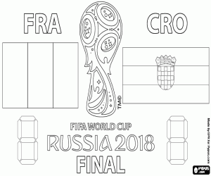 Coloriage Finale de Coupe du monde FIFA Russie 2018