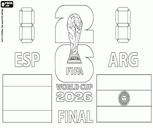 Coloriage Finale de la Coupe du Monde FIFA 2026