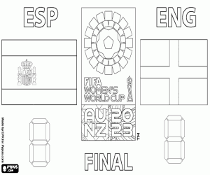Coloriage Finale de la Coupe du Monde Féminine 2023