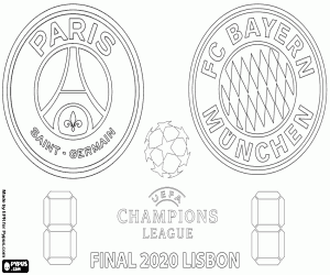 Coloriage Finale de l’UEFA Champions League 2019-2020