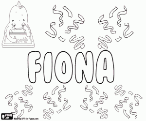 Coloriage Fiona, nom irlandais