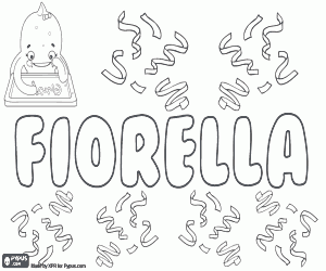 Coloriage Fiorella, nom d'origine latine