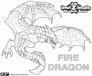 Coloriage Fire Dragon, Invizimals Shadow Zone