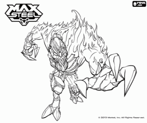 Coloriage Fire Elementor, Max Steel