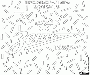 Coloriage FK Zenit, champion 2018-2019