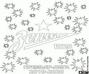 Coloriage FK Zenit, champion 2019-2020