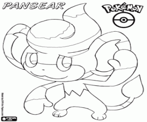 Coloriage Flamajou ou Baoppu, un Pokemon