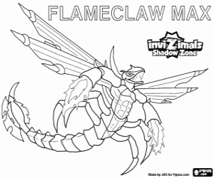 Coloriage Flameclaw Max, Invizimals Shadow Zone