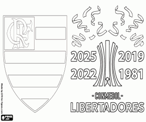 Coloriage Flamengo, champion de la Libertadores 2025