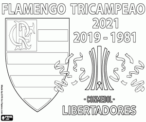 Coloriage Flamengo, triple champion de Libertadores