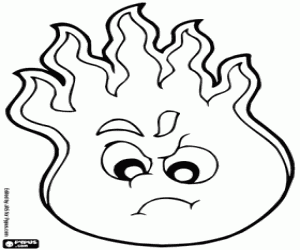 Coloriage Flammes de feu