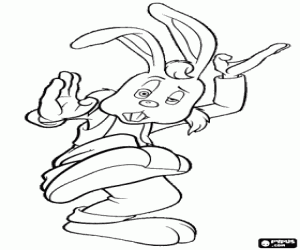 Coloriage Flappy, le lapin endormi