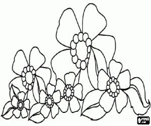 Coloriage Fleurs de différentes tailles
