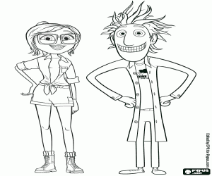 Coloriage Flint et Sam, les protagonistes