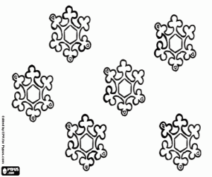 Coloriage Flocons de neige pour Noël