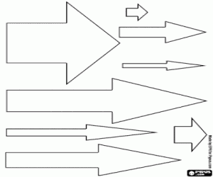 Coloriage Flèches de tailles différentes