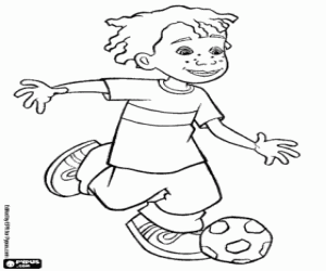 Coloriage Le footballeur Andrew