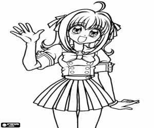 Coloriage La forme humaine de Luchia Nanami