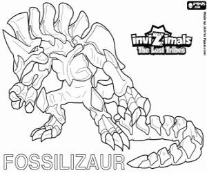 Coloriage Fossilizaur, Invizimals The Lost Tribes
