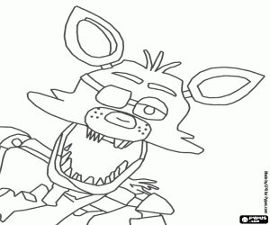 Coloriage Foxy, Five Nights at Freddy's
