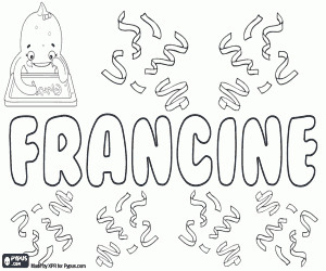 Coloriage Francine, nom féminin