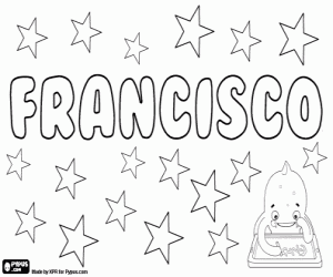 Coloriage Francisco, nom pour enfant